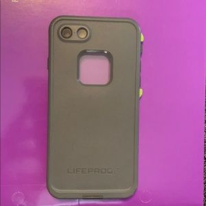 Gray/Green LifeProof Case for iPhone 7